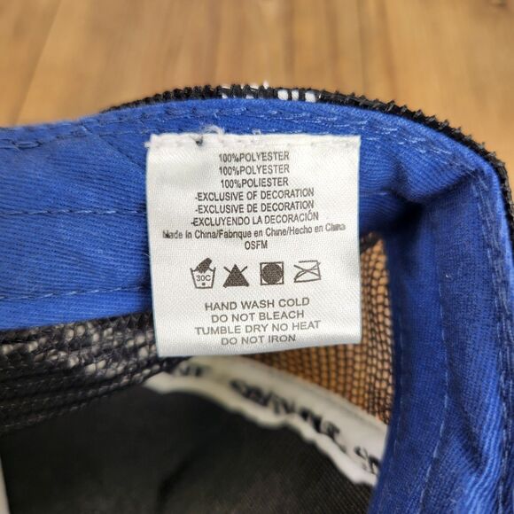 SAYiWON'T Trucker Hat Cap Blue Black Mesh Snapback Motivational Logo Thunder - Picture 10 of 12